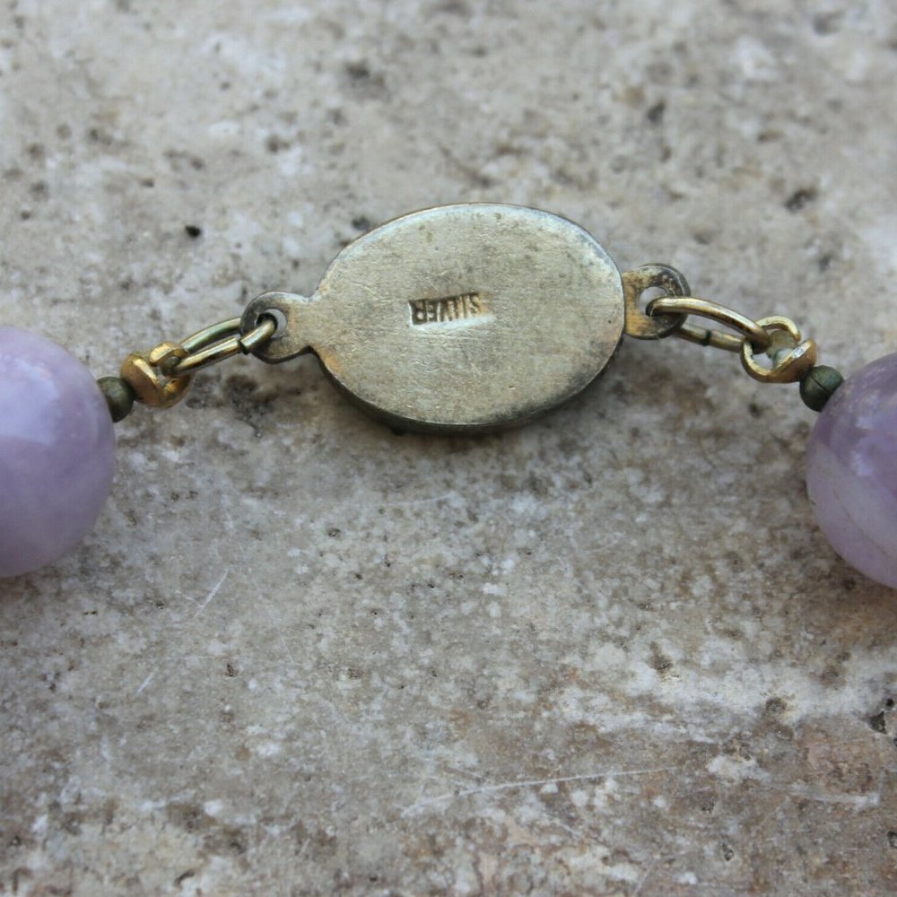 Amethyst Purple Lavender Polished 12mm Bead Single Strand Silver Clasp Necklace - Picture 2 of 5